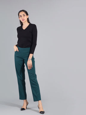 Essential Easy Care Work Trousers - Bottle Green| Formal Trousers