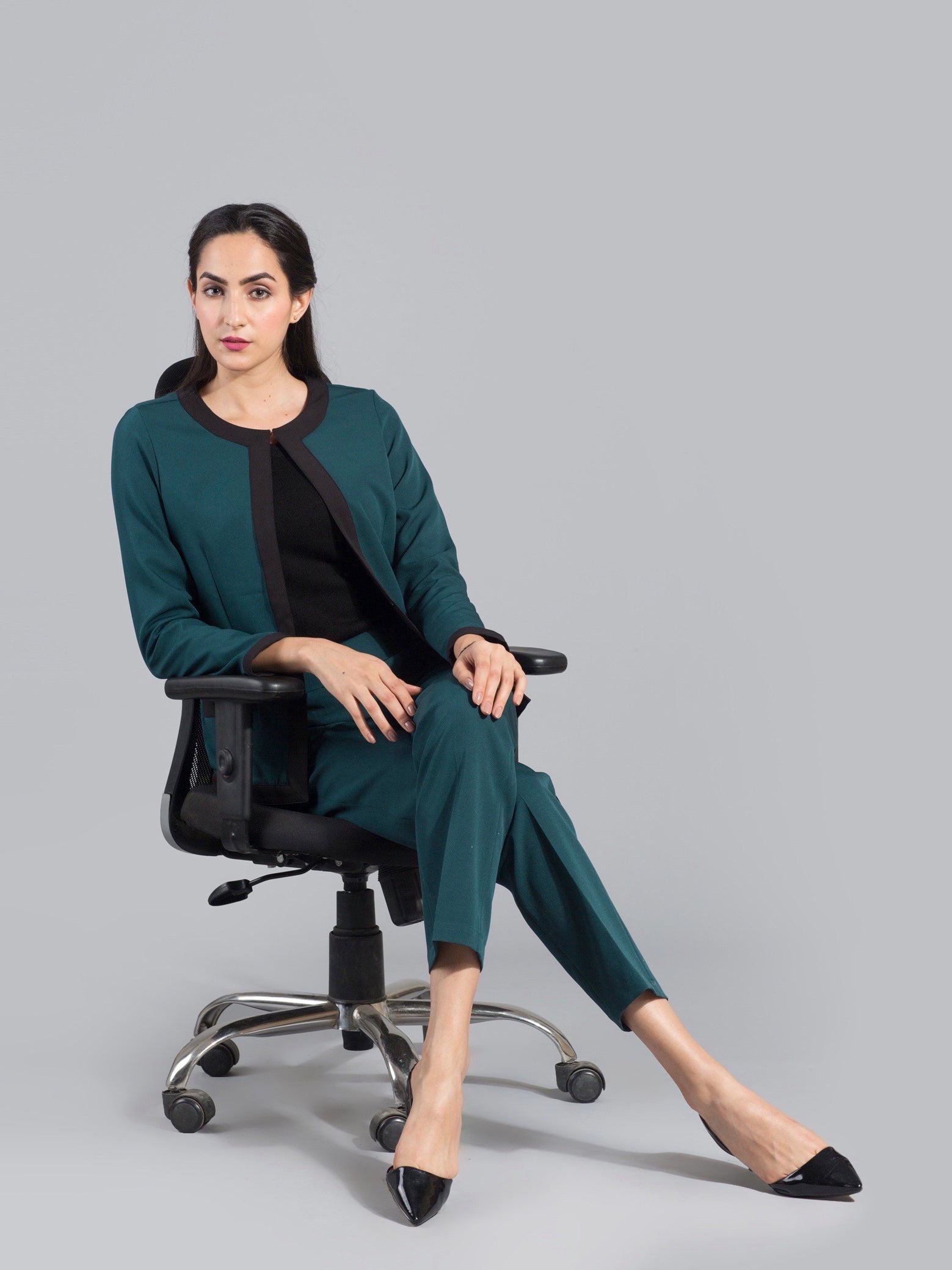 Essential Easy Care Work Trousers - Bottle Green| Formal Trousers