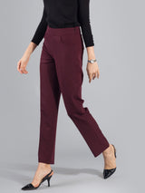 Essential Easy Care Work Trousers - Maroon| Formal Trousers