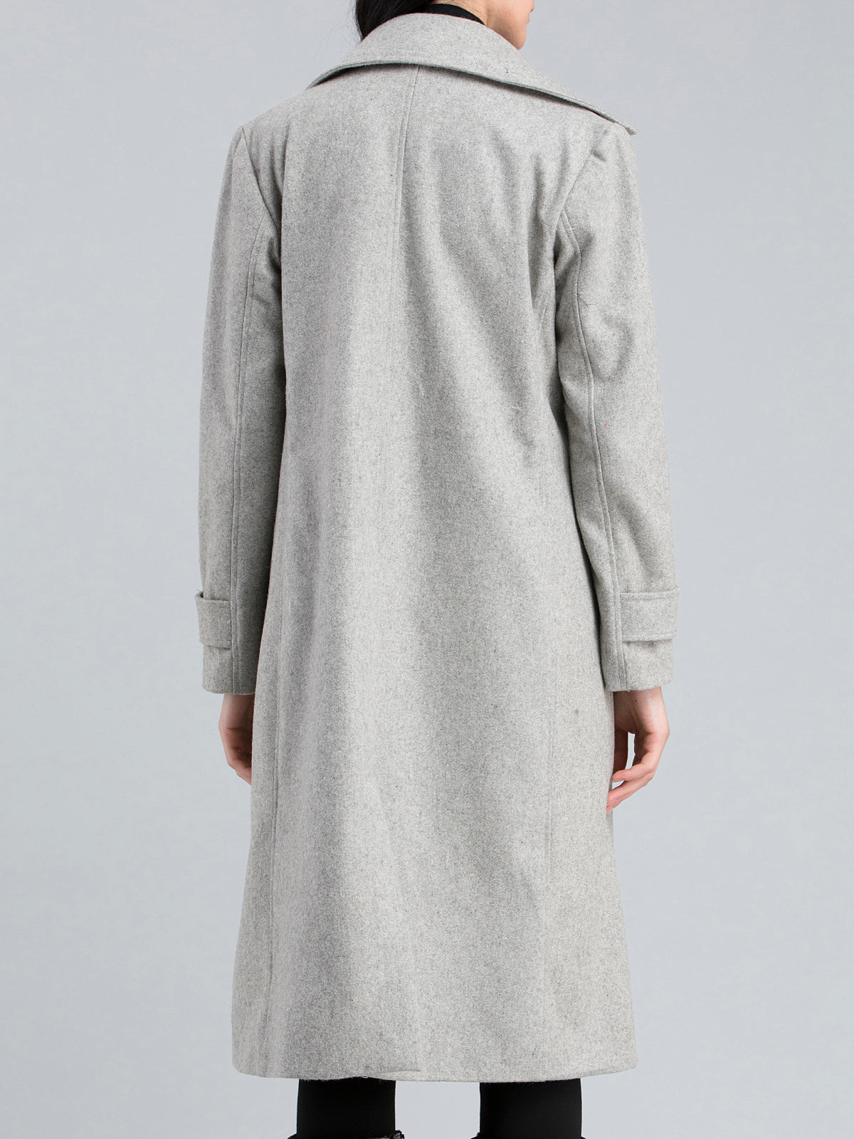 Woolen Felt Overcoat - Grey